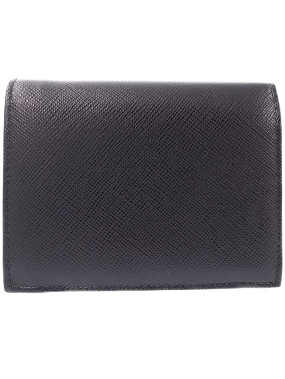Prada Short Wallet Bi Leather fold Black
